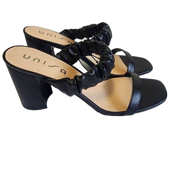 UNISA Women's Cyla Slide Sandal Block Heel - Black Size 11 - Picture 5 of 8